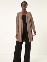 Roman Natural Longline Knit Cardigan - Image 2 of 5
