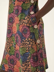 Vestido com botões e estampa floral romana - Imagem 5 de 5