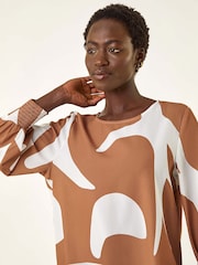 Roman Blusa abstrata Print Tunic - Imagem 1 de 5