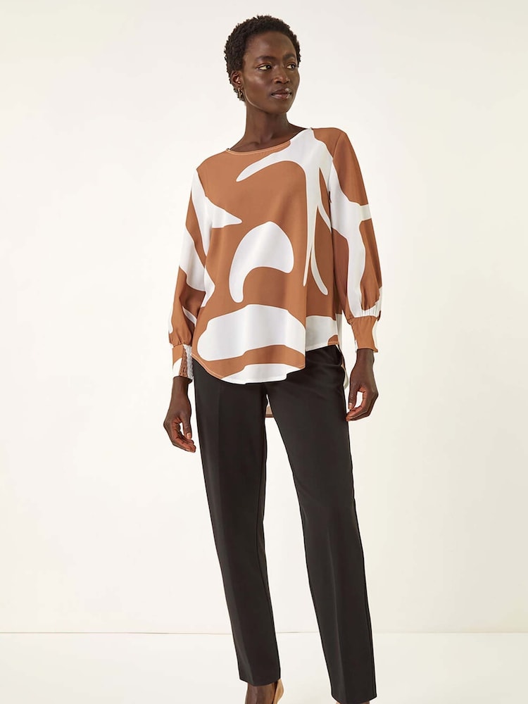 Roman Blusa abstrata Print Tunic - Imagem 2 de 5