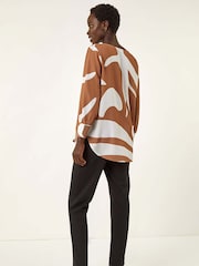 Roman Blusa abstrata Print Tunic - Imagem 3 de 5