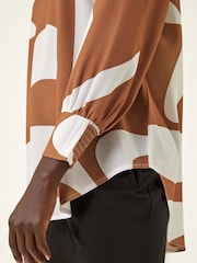 Roman Blusa abstrata Print Tunic - Imagem 5 de 5
