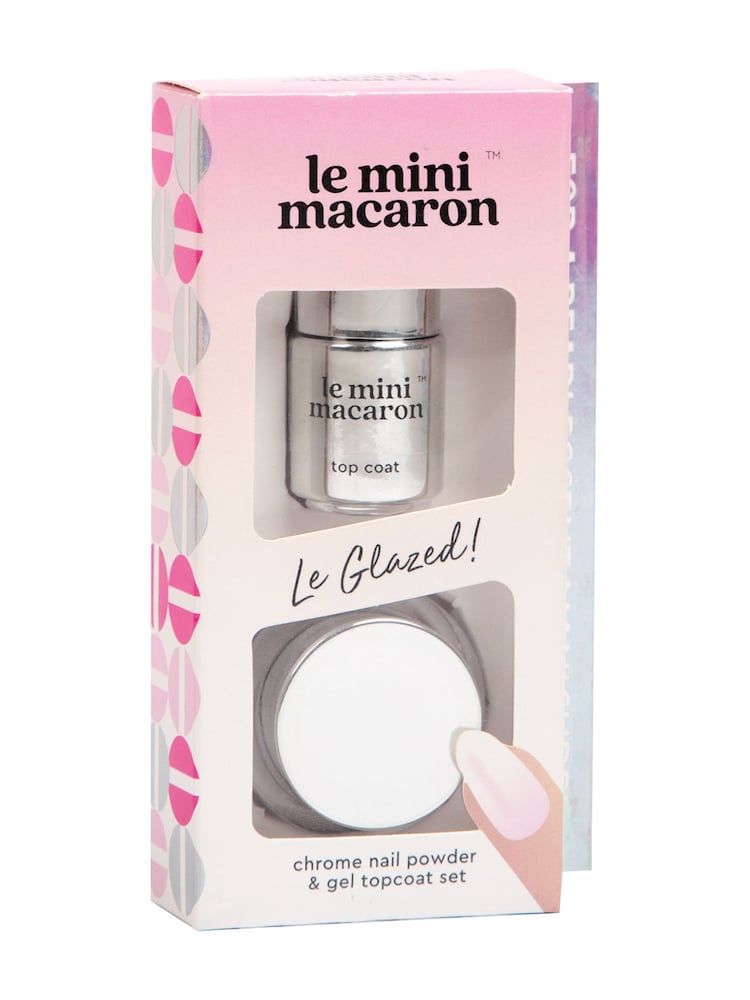 Le Mini Macaron Le Glazed! Chrome Nail Powder & Top Coat Set - Image 1 of 4 Le Mini Macaron Le Glazed! Chrome Nail Powder & Top Coat Set - Image 1 of 4