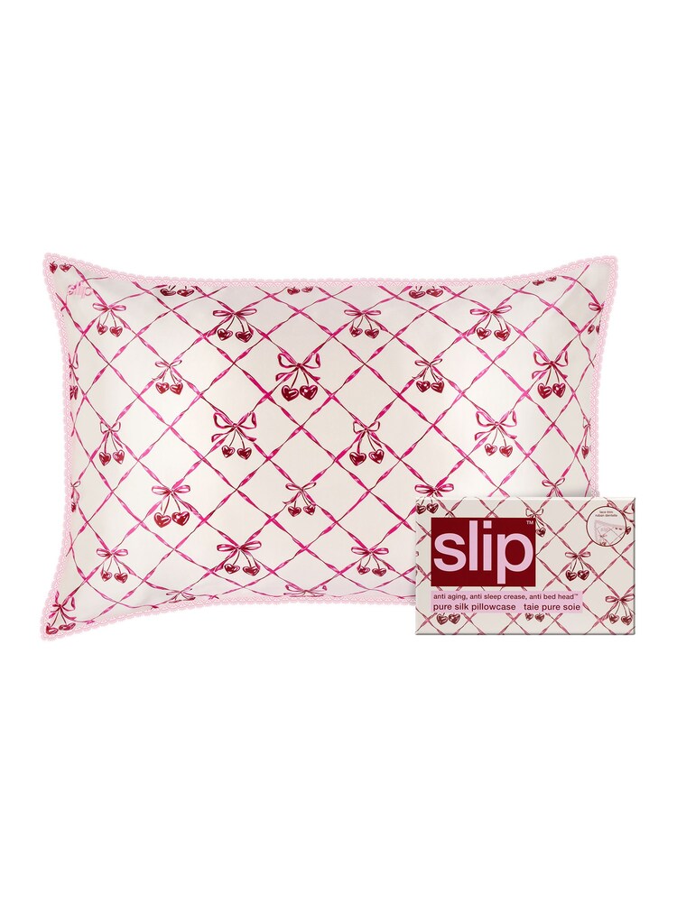 Slip Pure Silk Queen Pillowcase With Lace Trim - Image 1 of 5