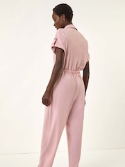Roman Pink Utility Buttoned Jumpsuit - Image 3 of 5