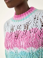 Roman Pink Ombre Stripe Knit Jumper - Image 5 of 5