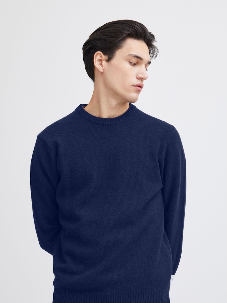 Casual Friday Blue Karl Crew Neck Bounty Knit Jumper - Image 2 of 9 Casual Friday Blue Karl Crew Neck Bounty Knit Jumper - Image 2 of 9
