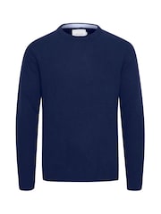 Casual Friday Blue Karl Crew Neck Bounty Knit Jumper - Image 7 of 9