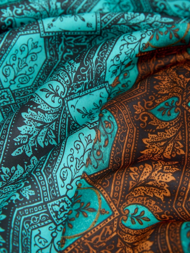 Blue/Orange Scarf Print - Maxirock - Bild 2 von 3 Blue/Orange Scarf Print - Maxirock - Bild 2 von 3