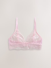 Black/Pink/White Bralette Lace Bras 3 Pack - Image 9 of 11