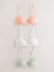 녹색/주황색/Cream - 코튼 Blend 얼티밋 컴포트 브래지어 3 팩 - 10의 이미지 1