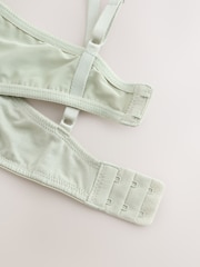 Green/Orange/Cream Pad Non Wire Cotton Blend Ultimate Comfort Bras 3 Pack - Image 11 of 11