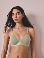 녹색/주황색/Cream - 코튼 Blend 얼티밋 컴포트 브래지어 3 팩 - 10의 이미지 2