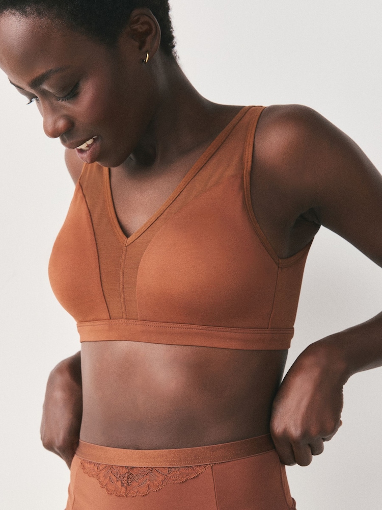 Chokoleti Brown - B-H Jumla ya Msaada Non Wire Ultimate Comfort Bra - Picha 1 kati ya 4