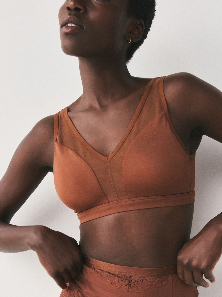 Chokoleti Brown - B-H Jumla ya Msaada Non Wire Ultimate Comfort Bra - Picha 2 kati ya 4
