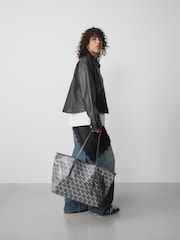 Grey Printed Shoulder Bag - Image 2 of 9