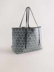 Grey Printed Shoulder Bag - Image 6 of 9