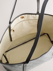 Grey Printed Shoulder Bag - Image 8 of 9