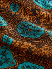 Blue/Orange Scarf Print Scarf Bandeau Top - Image 7 of 7