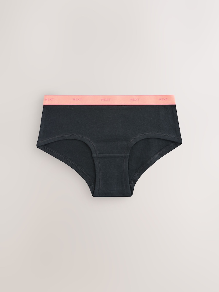 Black Bright Elastic - Pachet 10 de slip hipster (2-16ani) - Imaginea 2 din 14