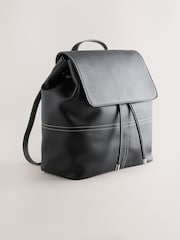 Black Stitch Front Backpack - Image 5 of 9