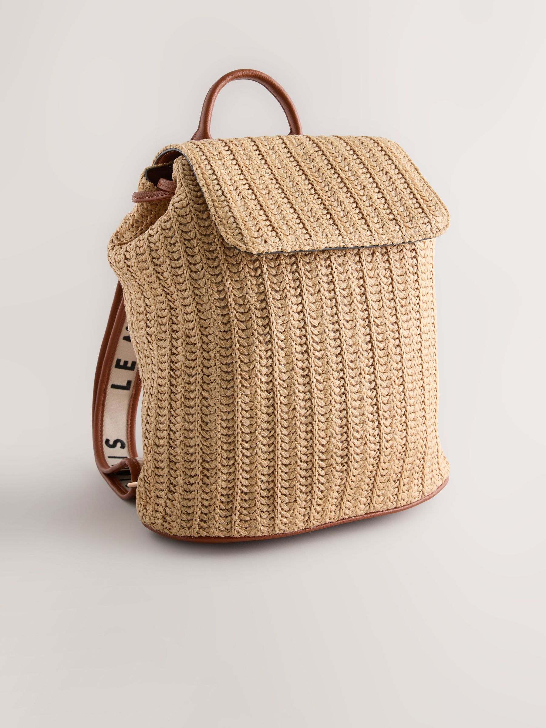 Buy Natural Le Marais Raffia Effect Backpack from Next USA