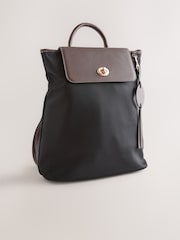 Black Nylon Lock Backpack - Image 1 of 5