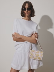 Banana Print Embellished Shoulder Bag - Image 4 of 9