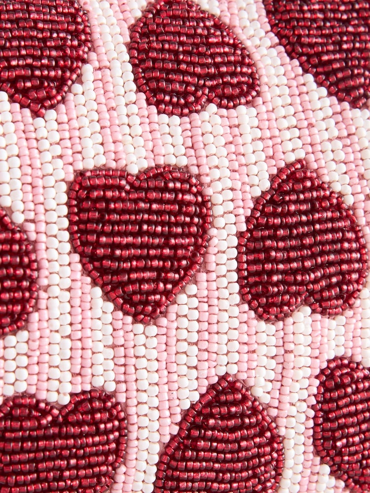 Pink Heart Beaded Shoulder Bag - Image 11 of 11