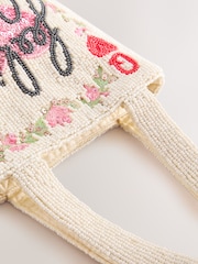 White Embellished Hand Held Bag - Image 7 of 8