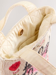 White Embellished Hand Held Bag - Image 8 of 8