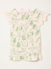 FatFace Betty Ivory Summer Meadow Shirred Top - Image 7 of 7