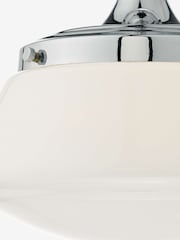 Dar Lighting Polished Chrome Opal Glass Caden Semi Flush - Image 3 of 5