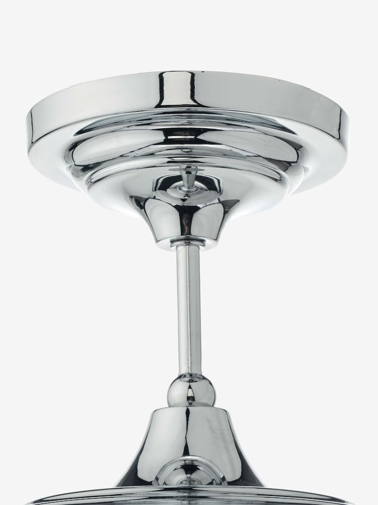 Dar Lighting Polished Chrome Opal Glass Caden Semi Flush - Image 5 of 5
