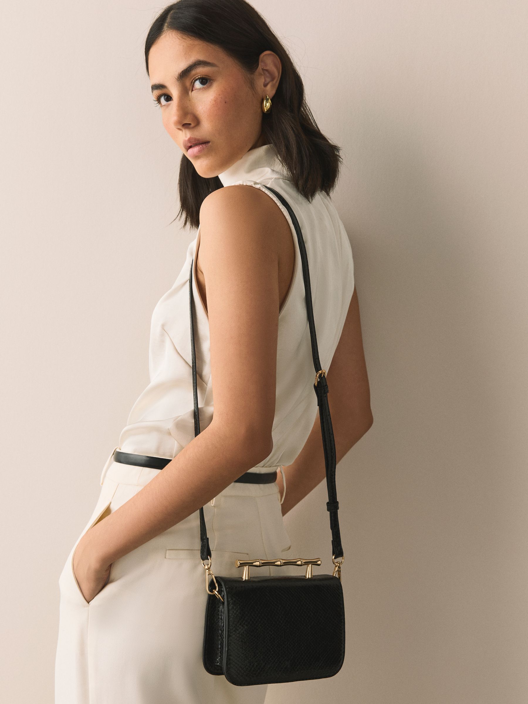 Buy Black Gold Hardware Top Handle Bag from Next USA