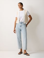 Jigsaw Scallop Trim Waistcoat - صورة 1 من 7