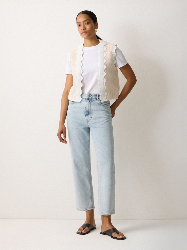 Jigsaw Scallop Trim Waistcoat - صورة 1 من 7