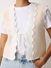 Jigsaw Scallop Trim Waistcoat - صورة 2 من 7