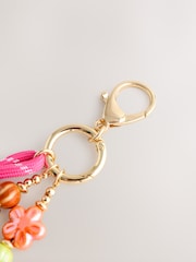 Pink Beaded Bungee Cord Bag Charm - Image 2 of 4