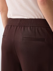 Chocolate Brown Ponte Barrel Leg Trousers - Image 5 of 8