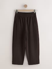Chocolate Brown Ponte Barrel Leg Trousers - Image 6 of 8