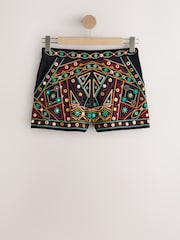 Multi - Embroidered Mini Shorts - Imaginea 6 din 8