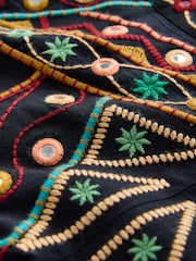 Multi - Embroidered Mini Shorts - Imaginea 8 din 8