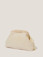 Monsoon Natural Saya Shell Embellished Clutch Bag - Image 2 of 4