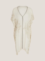 Monsoon Natural Penny Tassel Embroidered Kaftan - Image 5 of 5