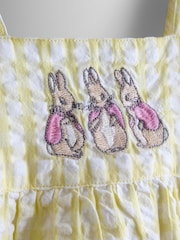 JoJo Maman Bébé Yellow Flopsy Embroidered Top, Short & Headband Set - Image 7 of 8