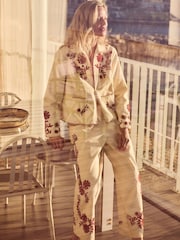 Monsoon Natural Emilia Floral Print Embroidered Jacket - Image 5 of 6