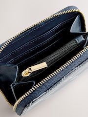 Navy Zip Around Purse - Image 3 of 5