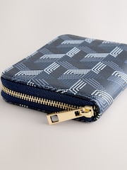 Navy Zip Around Purse - Image 4 of 5