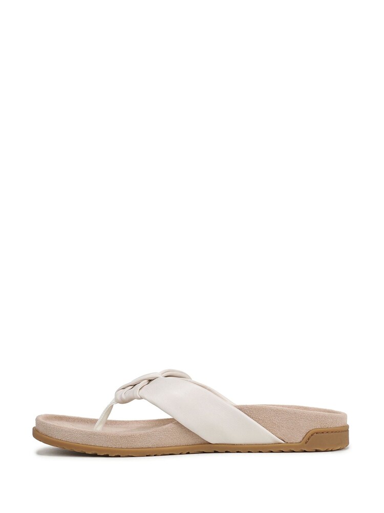 Vionic White Wide Fit Arch Support Toe Post Sandals - Image 2 of 7 Vionic White Wide Fit Arch Support Toe Post Sandals - Image 2 of 7